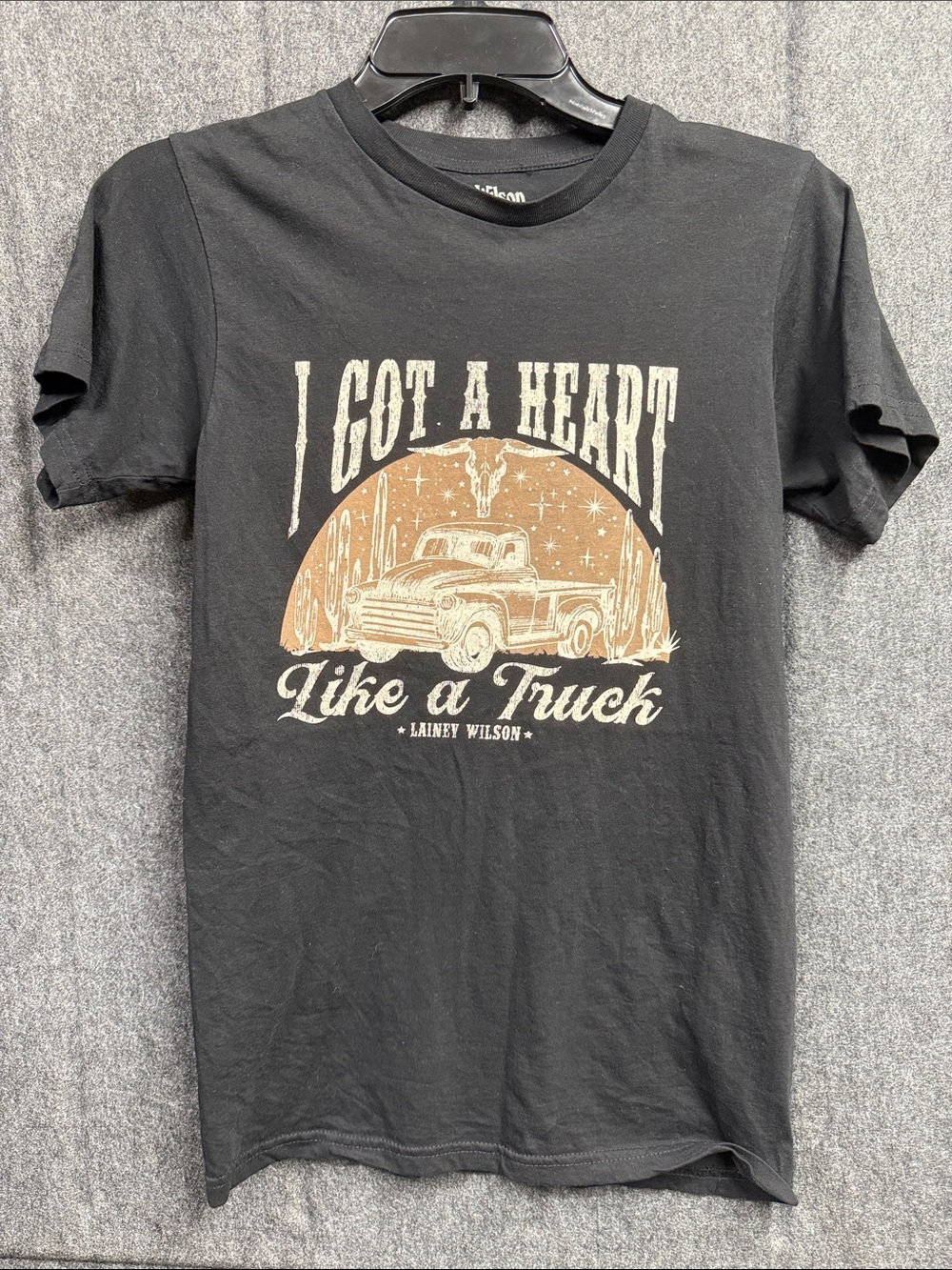 Laney Wilson Women's Black 'I Got A Heart Like a Truck' Graphic Tee